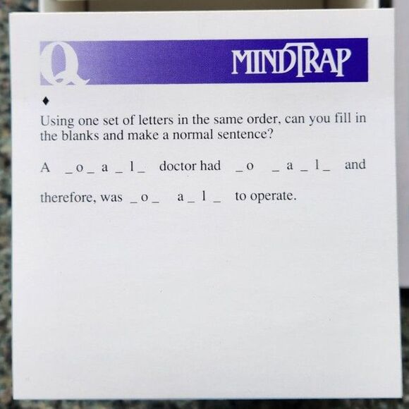 1991 Vintage MindTrap Card Game Will Challenge the Way You Think Ages 12 and Up - Picture 8 of 11